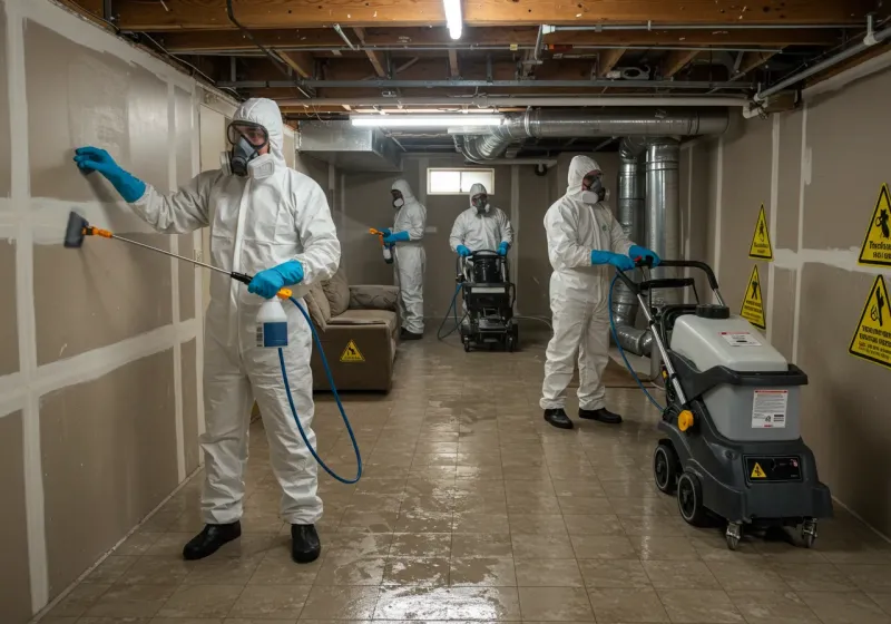 Basement Moisture Removal and Structural Drying process in Francestown, NH